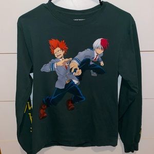 Dark green My Hero Academia long sleeve T shirt